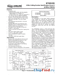 Datasheet MT88E45BN производства Zarlink